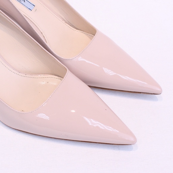 Prada Nude Calzature Donna Vernice Pumps, size 38 - Picture 3 of 8